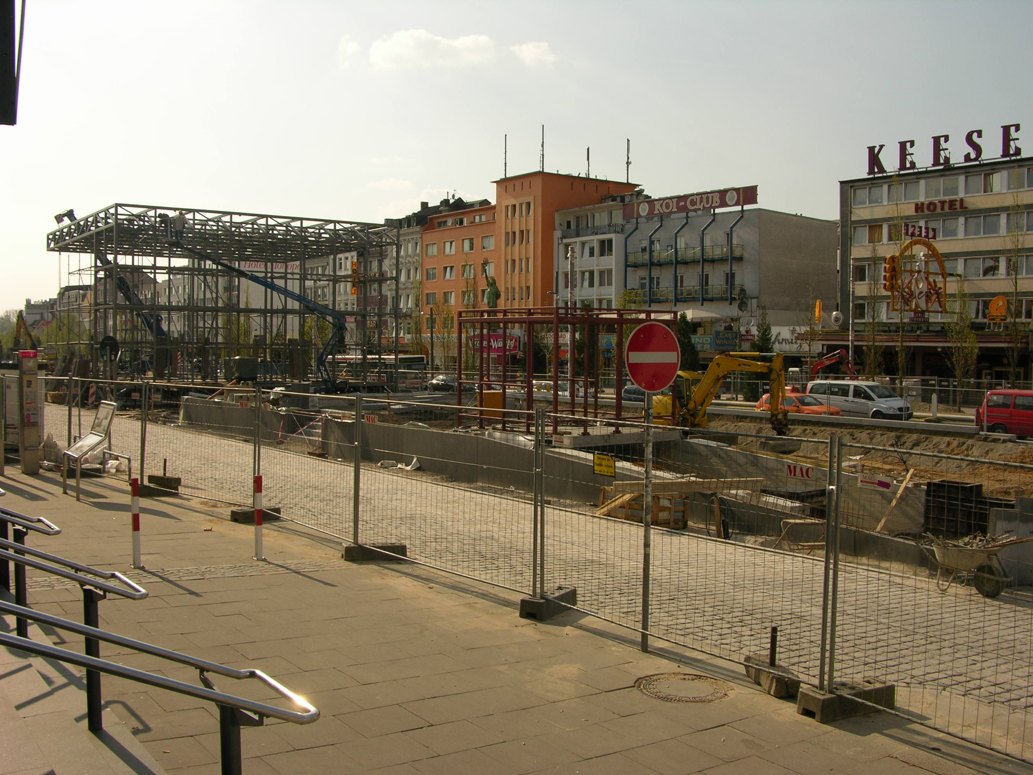 Baustelle auf dem Spielbudenplatz